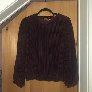 Size m maroon velvet shirt
